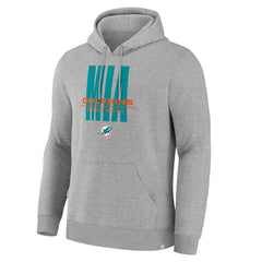 Miami Dolphins Right Tackle Legacy Pullover Hoodie - Heather Gray - Heather Gray Hoodies