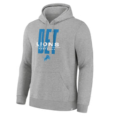 Detroit Lions Right Tackle Legacy Pullover Hoodie - Heather Gray - Heather Gray Hoodies