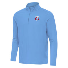 Minnesota Twins Antigua Intent Quarter-Zip Top - Powder Blue Tops