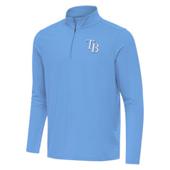 Tampa Bay Rays Antigua Intent Quarter-Zip Top - Powder Blue Tops