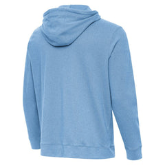 Detroit Tigers Antigua Cloud Pullover Hoodie - Heather Powder Blue Hoodies