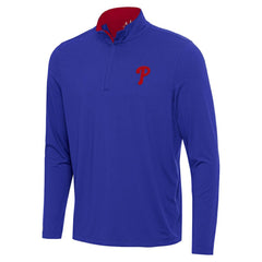 Philadelphia Phillies Antigua Content Quarter-Zip Top - Royal Tops
