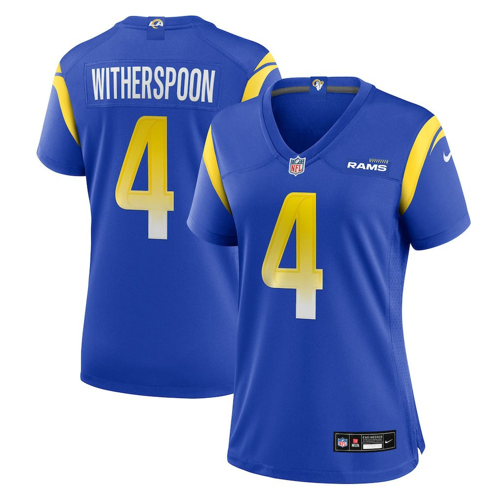 Ahkello Witherspoon Los Angeles Rams Women's Team Game Jersey - Royal Jerseys