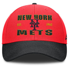 New York Mets Nike Neon 90s Rise Adjustable Hat - Crimson/Black Hats