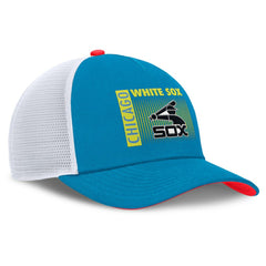 Chicago White Sox Nike Neon 90s Rise Structured Performance Adjustable Trucker Hat - Teal Hats