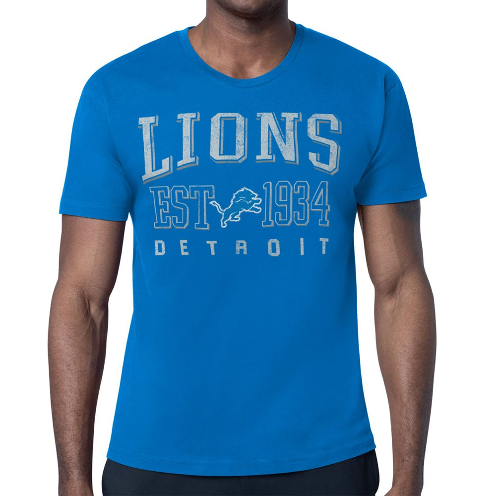Detroit Lions Starter Retro Team Logo T-Shirt - Blue - Blue T-shirts