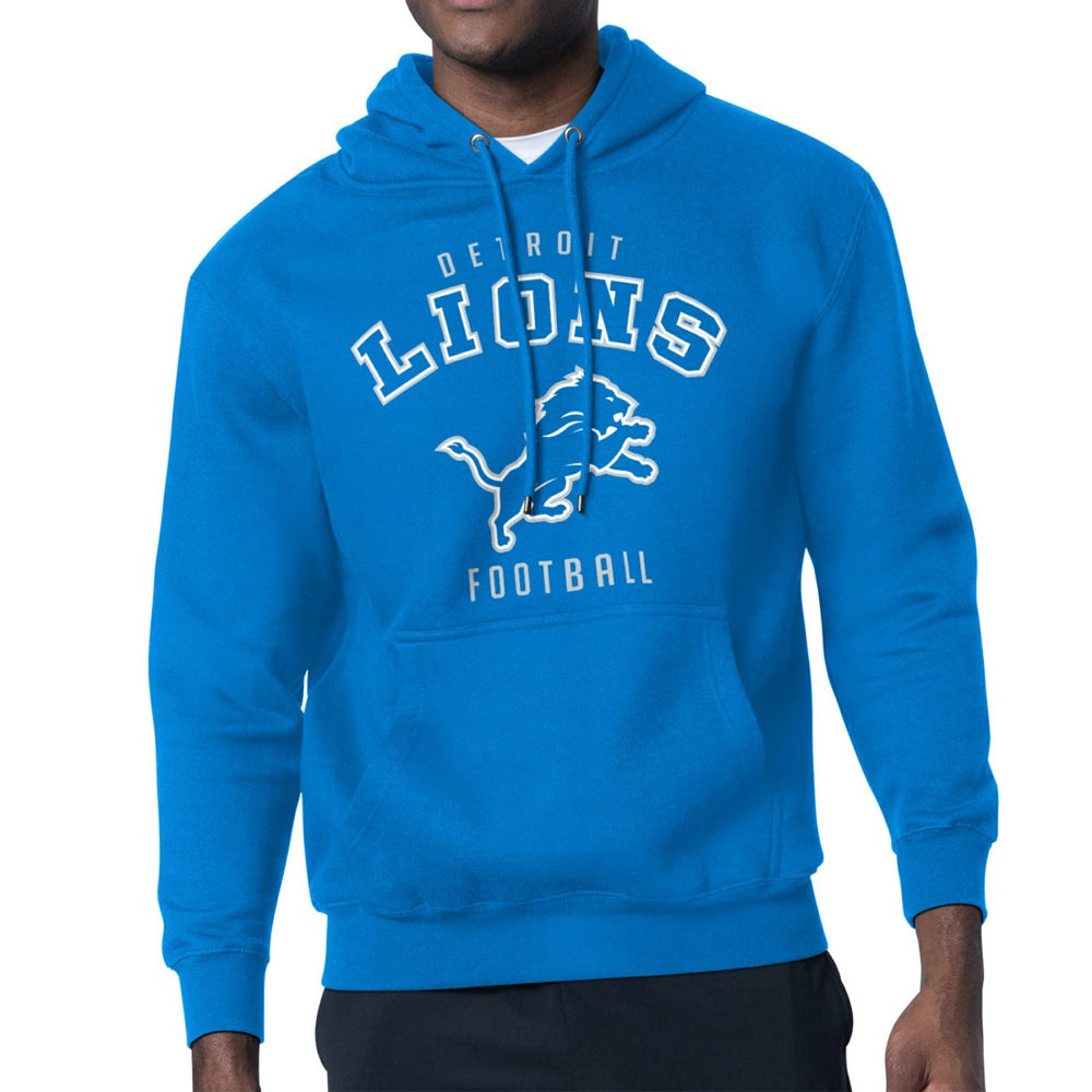 Detroit Lions Starter City Team Logo Pullover Hoodie - Blue Hoodies
