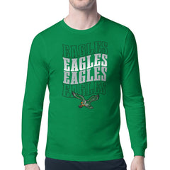Philadelphia Eagles Starter Retro Team Logo Long Sleeve T-Shirt - Kelly Green T-shirts