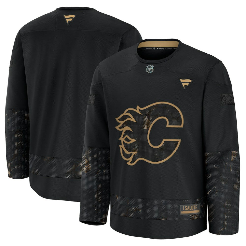 Calgary Flames Fanatics 2024 Military Appreciation Practice Jersey - Black | US 202439766