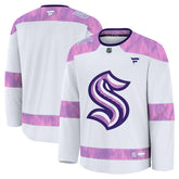 Seattle Kraken Fanatics 2024 Hockey Fights Cancer Practice Jersey - White | US 202439774