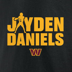 Jayden Daniels Washington Commanders Play Motion T-Shirt - Black T-shirts