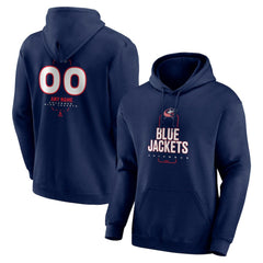 Columbus Blue Jackets Personalized Name & Number Midfielder Pullover Hoodie - Navy | US 202441163