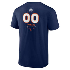 Edmonton Oilers Personalized Name & Number Midfielder T-Shirt - Navy | US 202441173