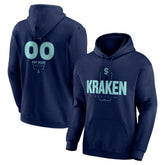 Seattle Kraken Personalized Name & Number Midfielder Pullover Hoodie - Deep Sea Blue | US 202441212