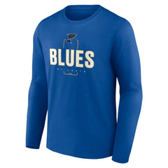St. Louis Blues Personalized Name & Number Midfielder Long Sleeve T-Shirt - Blue | US 202441216