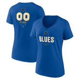 St. Louis Blues Women's Personalized Name & Number Midfielder V-Neck T-Shirt - Blue | US 202441220