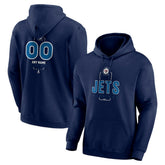 Winnipeg Jets Personalized Name & Number Midfielder Pullover Hoodie - Navy | US 202441227