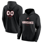 Carolina Hurricanes Personalized Name & Number Midfielder Pullover Hoodie - Black | US 202441341