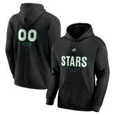 Dallas Stars Personalized Name & Number Midfielder Pullover Hoodie - Black | US 202441351