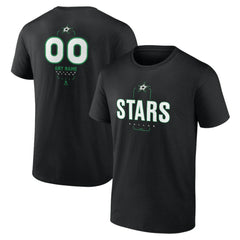 Dallas Stars Personalized Name & Number Midfielder T-Shirt - Black | US 202441352