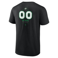 Dallas Stars Personalized Name & Number Midfielder T-Shirt - Black | US 202441352