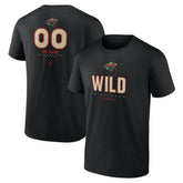 Minnesota Wild Personalized Name & Number Midfielder T-Shirt - Black | US 202441357