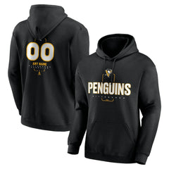 Pittsburgh Penguins Personalized Name & Number Midfielder Pullover Hoodie - Black | US 202441376