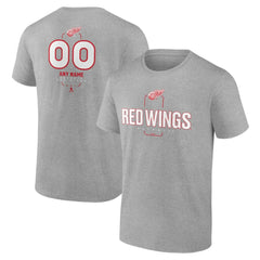 Detroit Red Wings Personalized Name & Number Midfielder T-Shirt - Gray | US 202447070