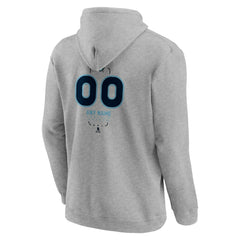 Seattle Kraken Personalized Name & Number Midfielder Pullover Hoodie - Gray | US 202447079