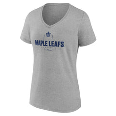 Toronto Maple Leafs Women's Personalized Name & Number Midfielder V-Neck T-Shirt - Gray | US 202447092