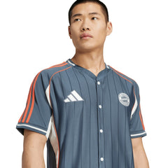 Bayern Munich US Pack Full-Button Baseball Jersey Gray - Adidas on sale