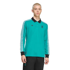 Liverpool Terrace Icons Long Sleeve Polo Green - Adidas on sale