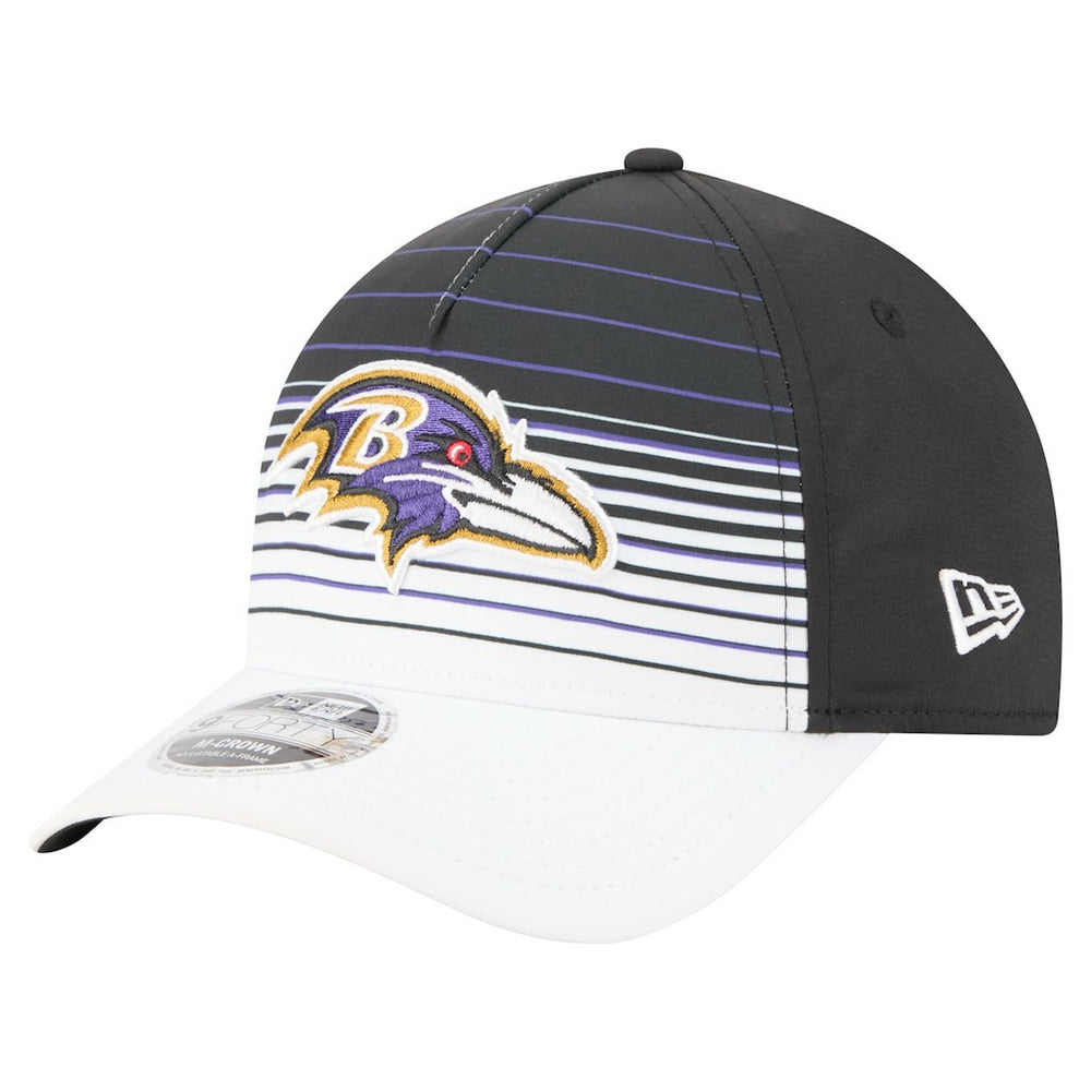 Baltimore Ravens New Era Adventure Gradient 9FORTY M-Crown A-Frame Adjustable Hat - White/Black Hats