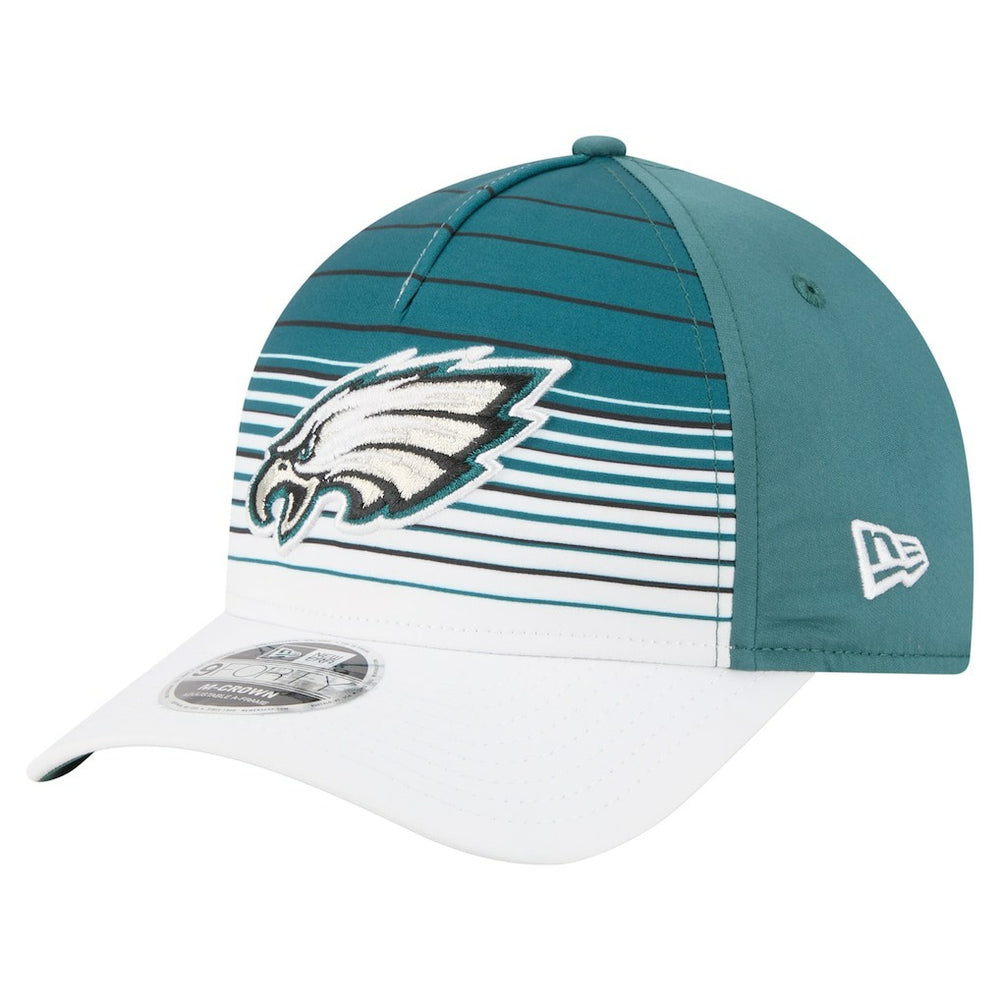 Philadelphia Eagles New Era Adventure Gradient 9FORTY M-Crown A-Frame Adjustable Hat - White/Midnight Green Hats