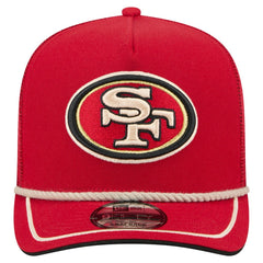 San Francisco 49ers New Era Vintage Team Rope A-Frame Trucker 9FIFTY Snapback Hat - Scarlet Hats