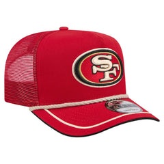 San Francisco 49ers New Era Vintage Team Rope A-Frame Trucker 9FIFTY Snapback Hat - Scarlet Hats