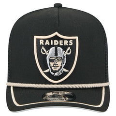 Las Vegas Raiders New Era Vintage Team Rope A-Frame Trucker 9FIFTY Snapback Hat - Black Hats