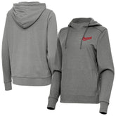 Detroit Red Wings Antigua Women's 2025 NHL Stadium Series Justice Pullover Hoodie - Heather Black | US 202455768