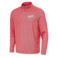 Detroit Red Wings Antigua 2025 NHL Stadium Series Subtle Quarter-Zip Top - Heather Red | US 202455779