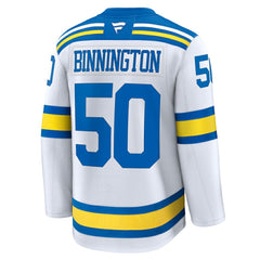 Jordan Binnington St. Louis Blues Fanatics Away Premium Player Jersey - White | US 202458095