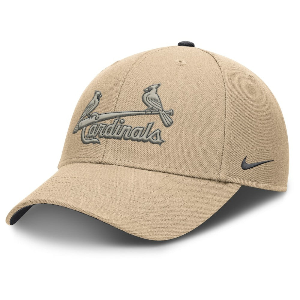 St. Louis Cardinals Nike Rise Adjustable Hat - Khaki Hats