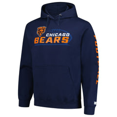 Chicago Bears Starter Vintage Pullover Hoodie - Navy Hoodies