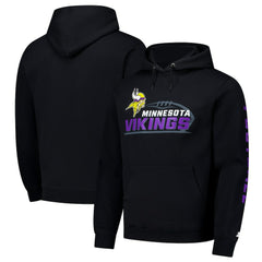 Minnesota Vikings Starter Vintage Pullover Hoodie - Black Hoodies