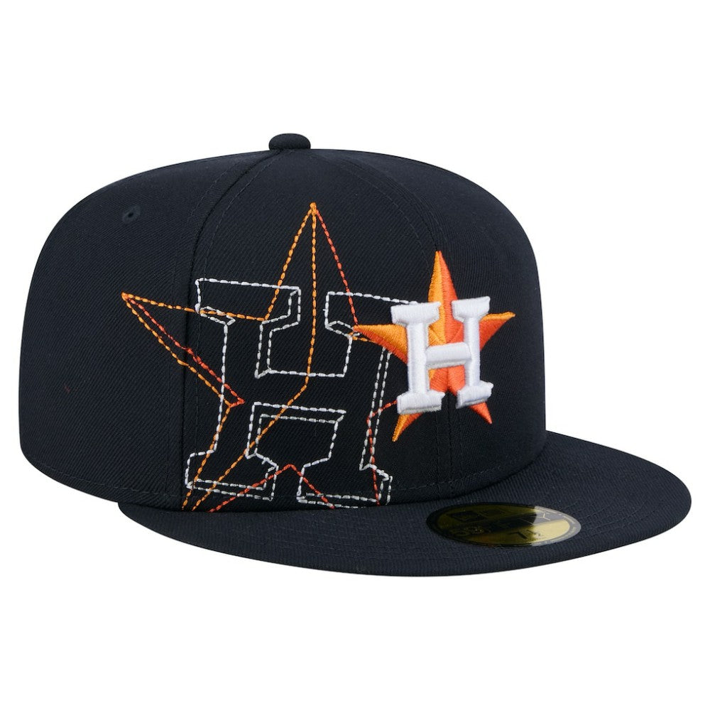 Houston Astros New Era Yarn Stitch 59FIFTY Fitted Hat - Navy Hats