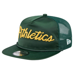 Athletics New Era Retro Satin Script Golfer Adjustable Hat - Green Hats