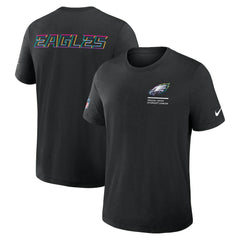 Philadelphia Eagles Tall 2025 NFL Crucial Catch Tri-Blend Dri-FIT T-Shirt - Black T-shirts