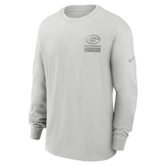 Green Bay Packers Essential Heavy Max90 Long Sleeve T-Shirt - Gray T-shirts