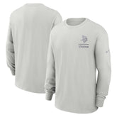 Minnesota Vikings Essential Heavy Max90 Long Sleeve T-Shirt - Gray T-shirts