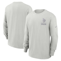 Minnesota Vikings Essential Heavy Max90 Long Sleeve T-Shirt - Gray T-shirts