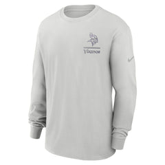 Minnesota Vikings Essential Heavy Max90 Long Sleeve T-Shirt - Gray T-shirts